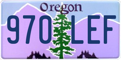 OR license plate 970LEF