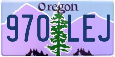 OR license plate 970LEJ