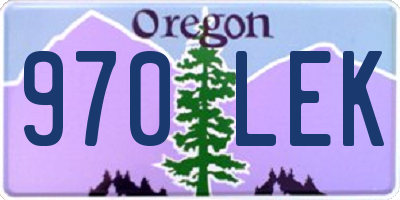 OR license plate 970LEK