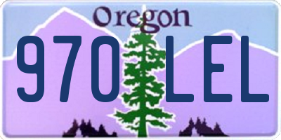 OR license plate 970LEL