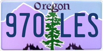 OR license plate 970LES