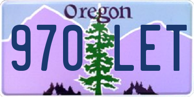 OR license plate 970LET