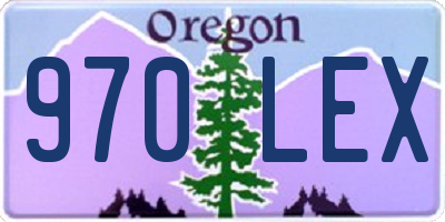 OR license plate 970LEX