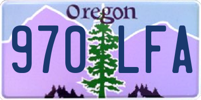 OR license plate 970LFA