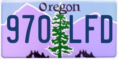 OR license plate 970LFD