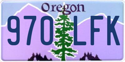 OR license plate 970LFK