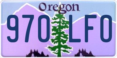 OR license plate 970LFO