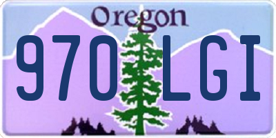 OR license plate 970LGI