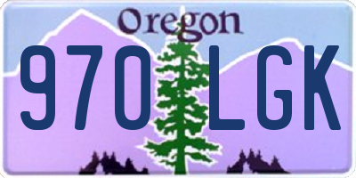 OR license plate 970LGK