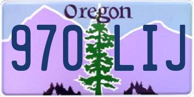 OR license plate 970LIJ