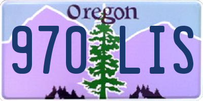 OR license plate 970LIS