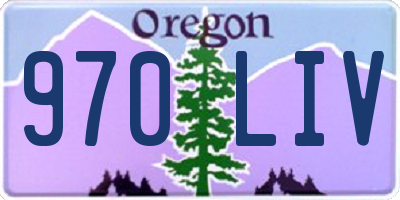 OR license plate 970LIV