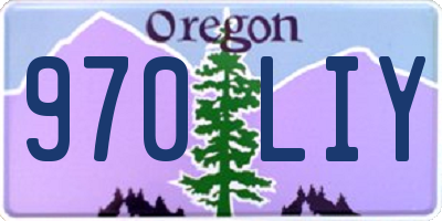 OR license plate 970LIY