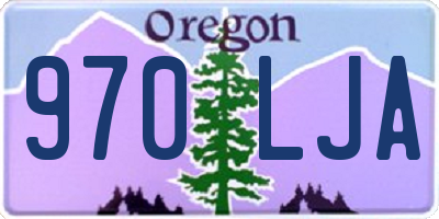 OR license plate 970LJA