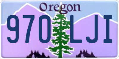 OR license plate 970LJI