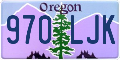 OR license plate 970LJK