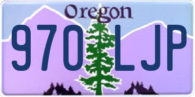 OR license plate 970LJP