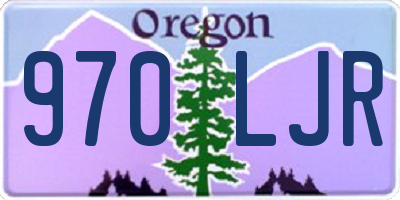 OR license plate 970LJR