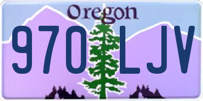 OR license plate 970LJV