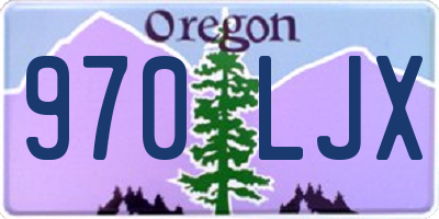 OR license plate 970LJX