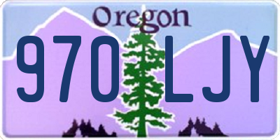 OR license plate 970LJY