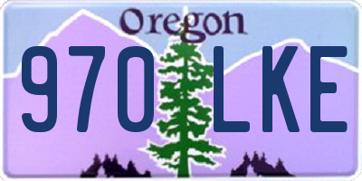 OR license plate 970LKE