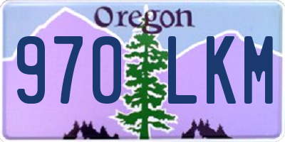 OR license plate 970LKM