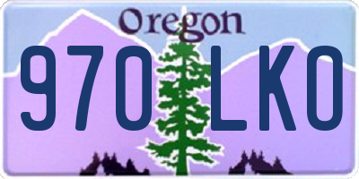 OR license plate 970LKO