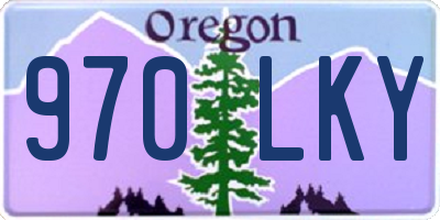 OR license plate 970LKY