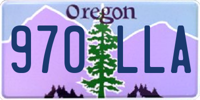 OR license plate 970LLA