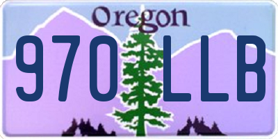 OR license plate 970LLB