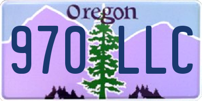 OR license plate 970LLC