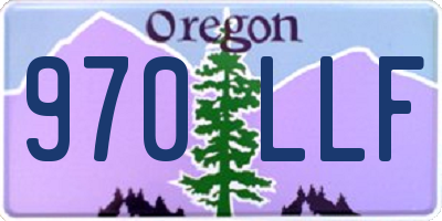 OR license plate 970LLF