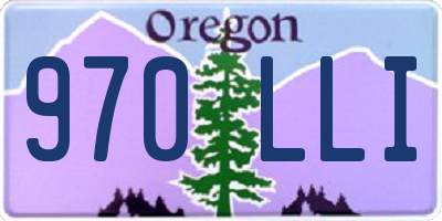 OR license plate 970LLI