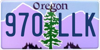 OR license plate 970LLK