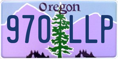 OR license plate 970LLP