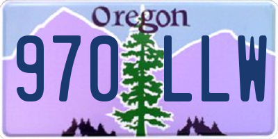 OR license plate 970LLW