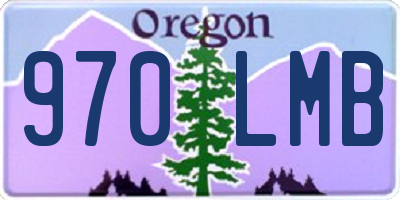 OR license plate 970LMB