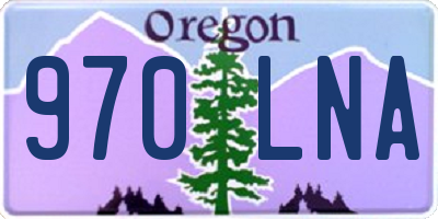 OR license plate 970LNA