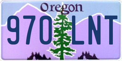 OR license plate 970LNT