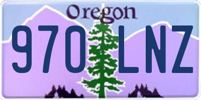 OR license plate 970LNZ