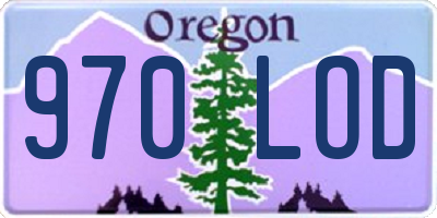 OR license plate 970LOD
