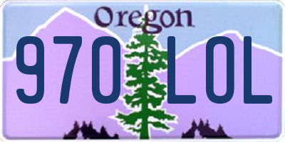 OR license plate 970LOL