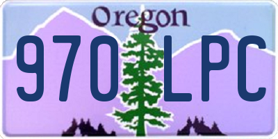 OR license plate 970LPC