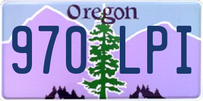 OR license plate 970LPI