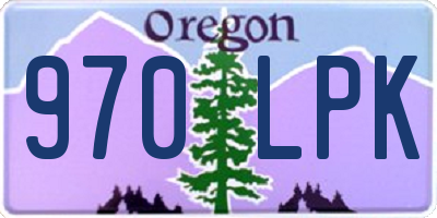 OR license plate 970LPK