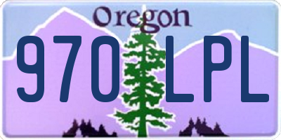 OR license plate 970LPL