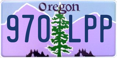 OR license plate 970LPP