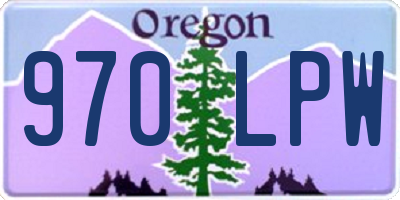 OR license plate 970LPW