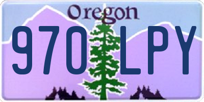 OR license plate 970LPY